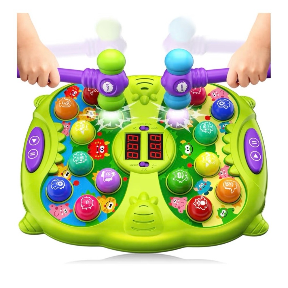 Interactive Green Whack-a-Mole Game for Kids